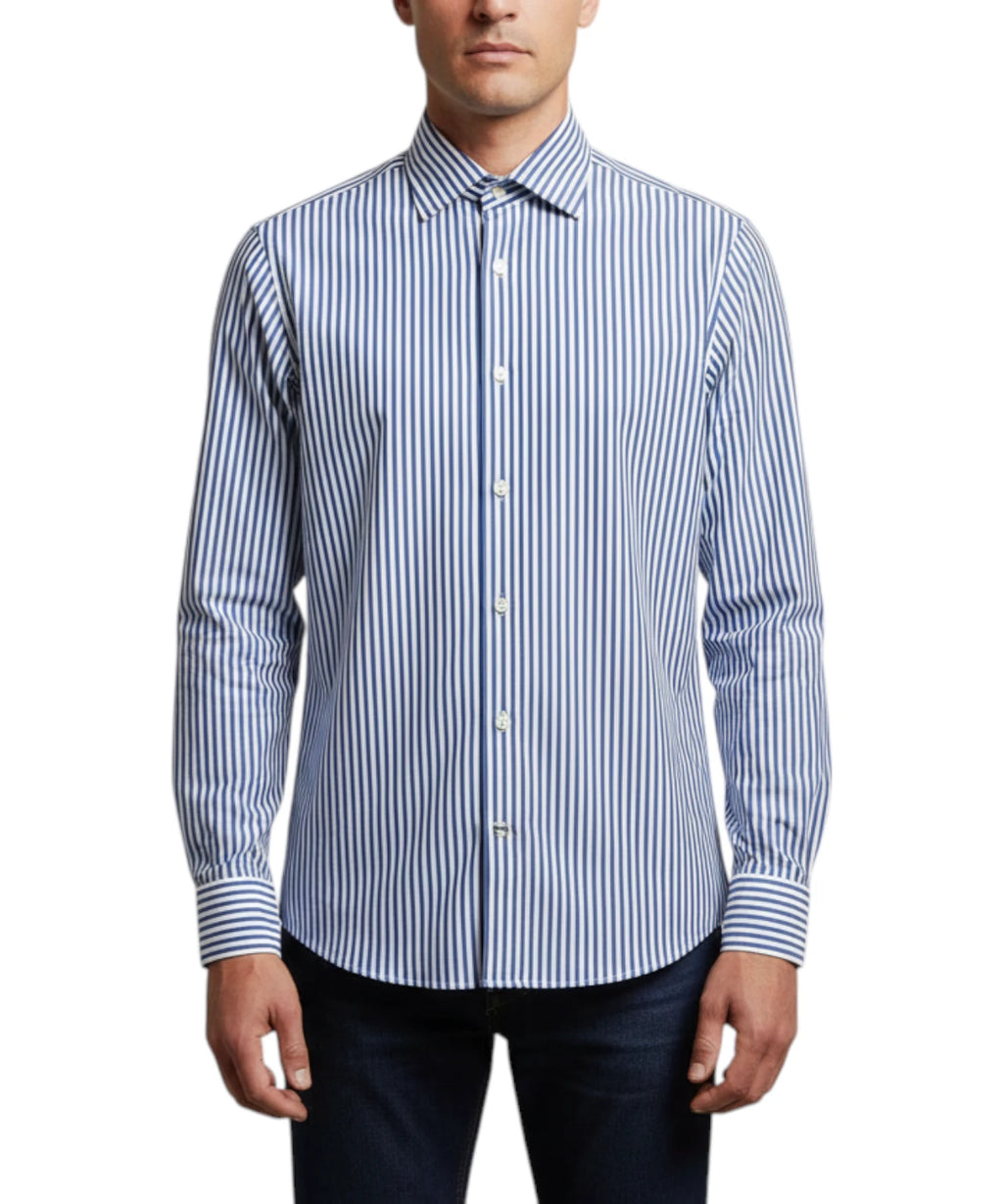 Ingram Chemise Homme Rayures Stretch Coupe Slim