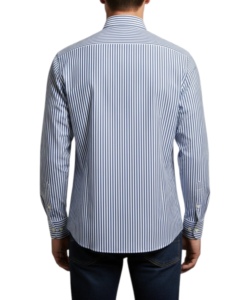 Ingram Chemise Homme Rayures Stretch Coupe Slim