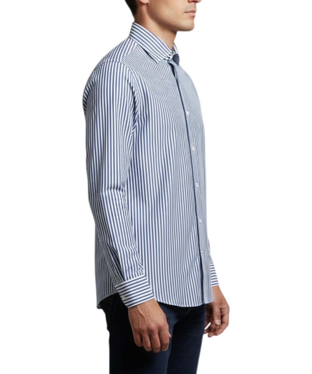 Ingram Chemise Homme Rayures Stretch Coupe Slim