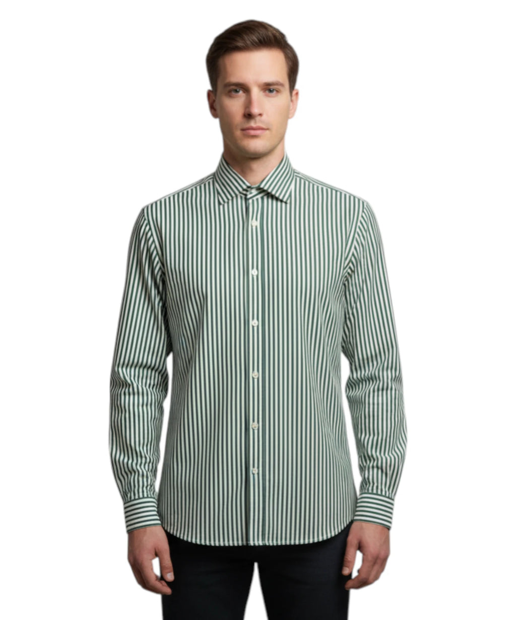Ingram Chemise Homme Rayures Stretch Coupe Slim