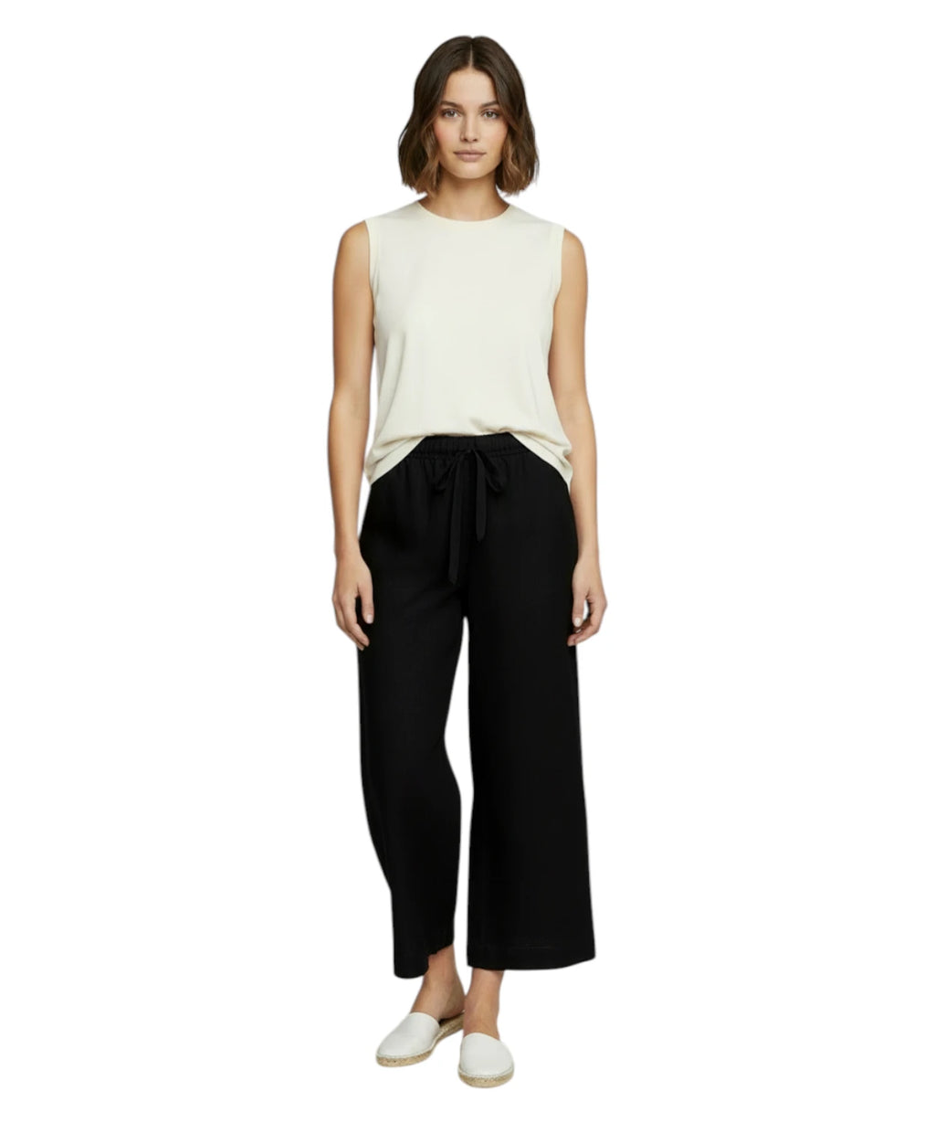 Pantalon en lin Marella avec cordon de serrage
