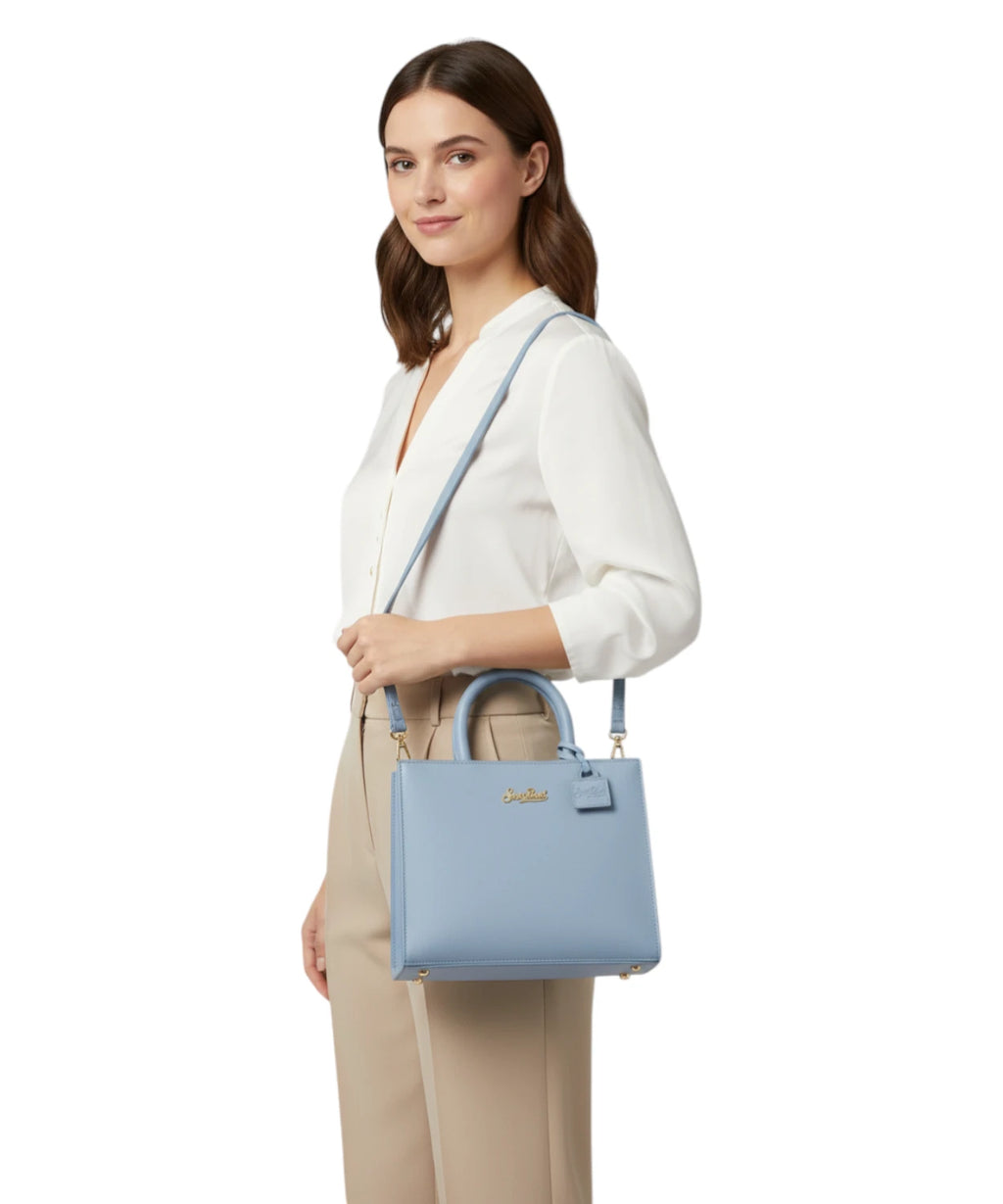 Sac en cuir MC2 Saint Barth Shop Bag Midi avec bandoulière