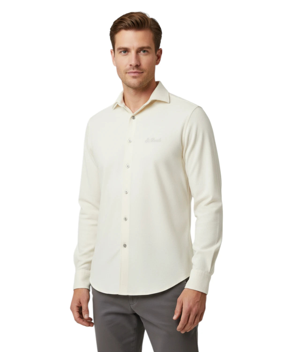 Camicia Uomo MC2 Saint Barth con Logo Ricamato