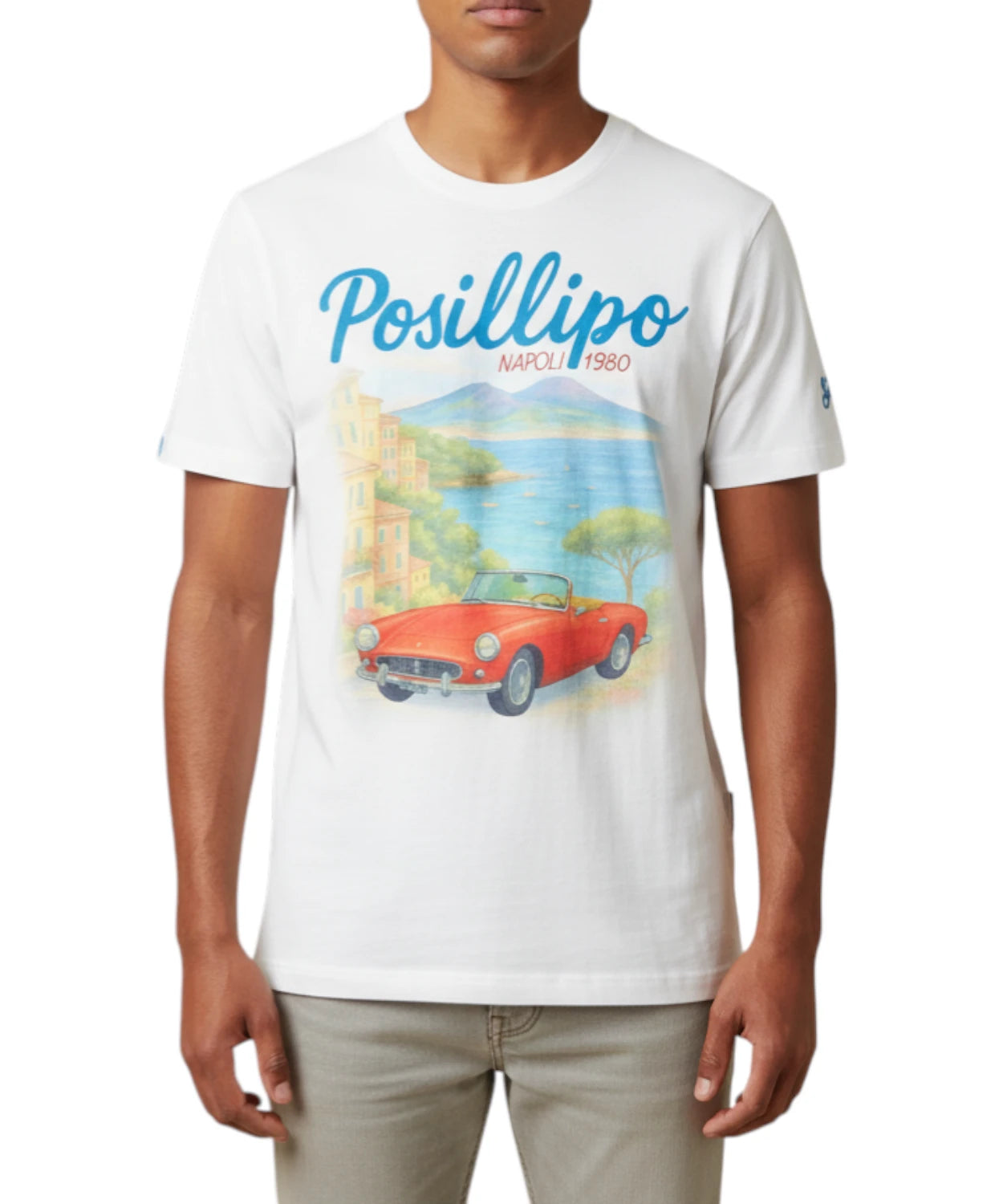 T-Shirt Uomo MC2 Saint Barth Denver con Ricamo