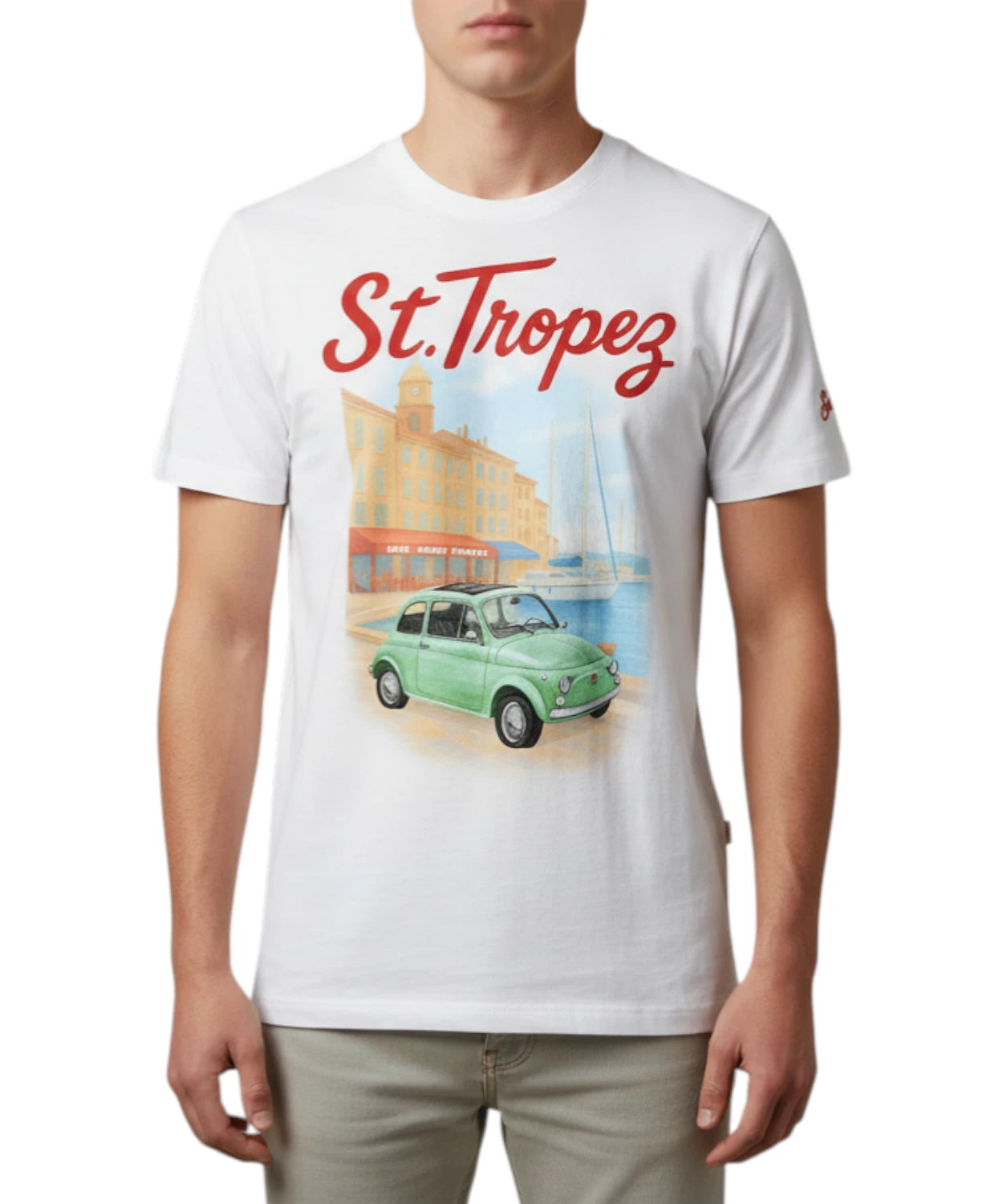 T-Shirt Uomo MC2 Saint Barth Denver con Ricamo