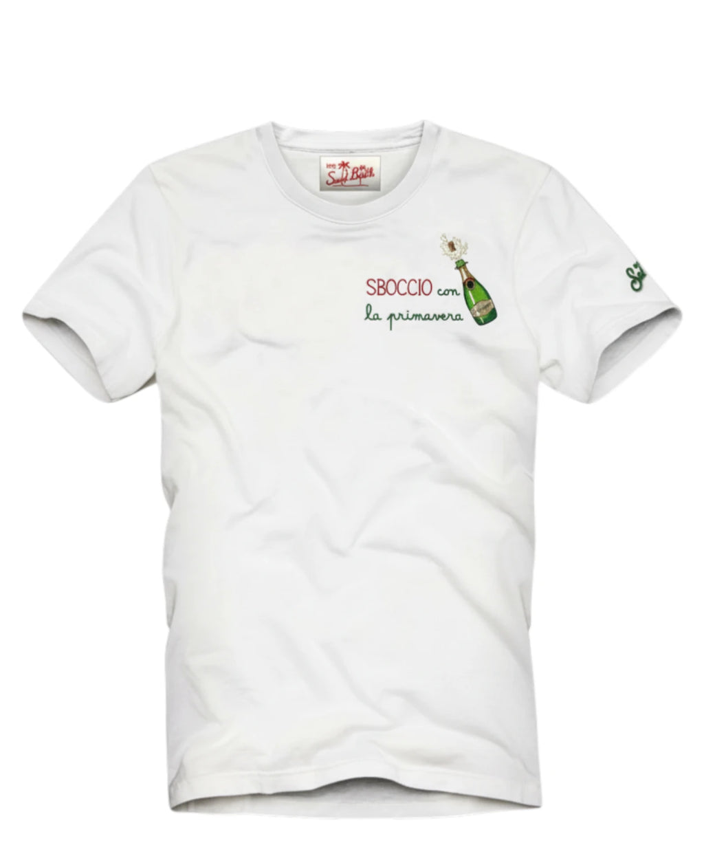 T-shirt homme MC2 Saint Barth Portofino avec broderie