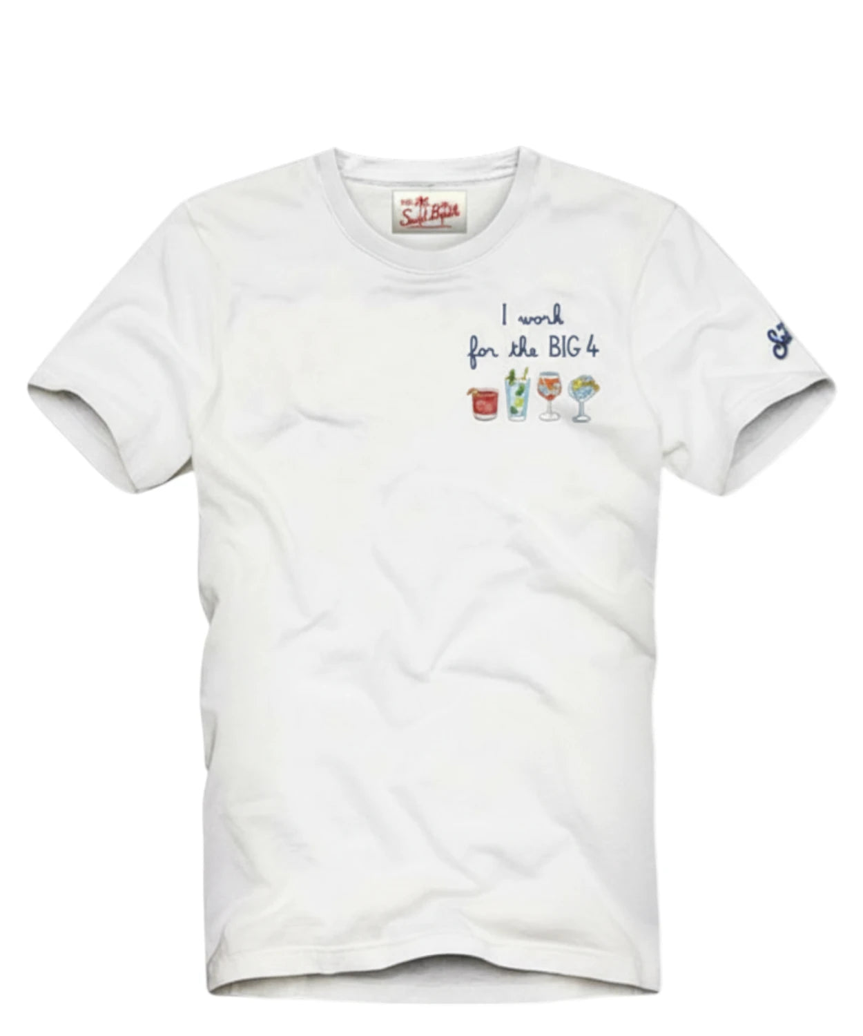 T-Shirt Portofino Uomo con Ricamo MC2 Saint Barth
