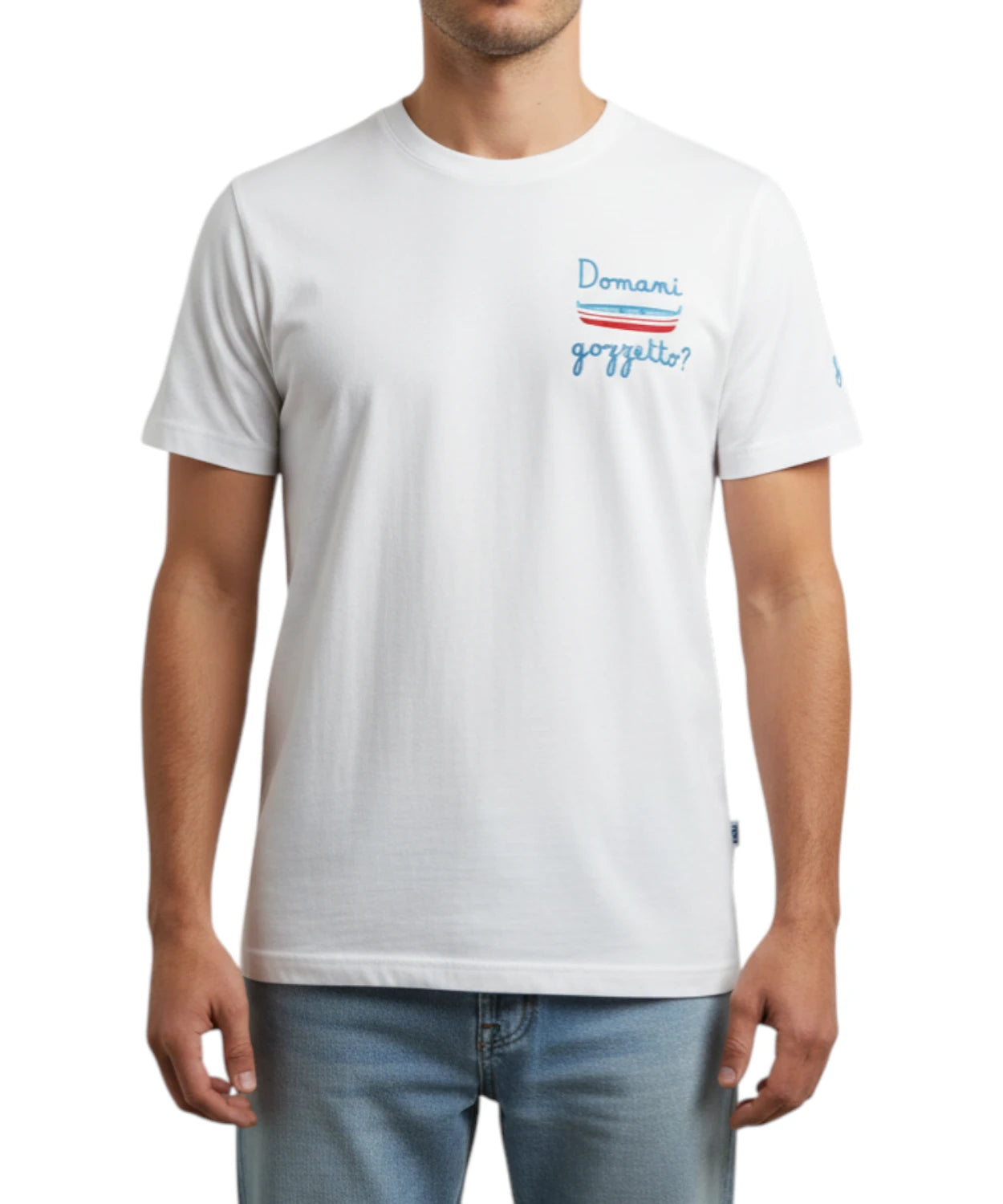 T-Shirt Portofino Uomo MC2 Saint Barth con Ricamo