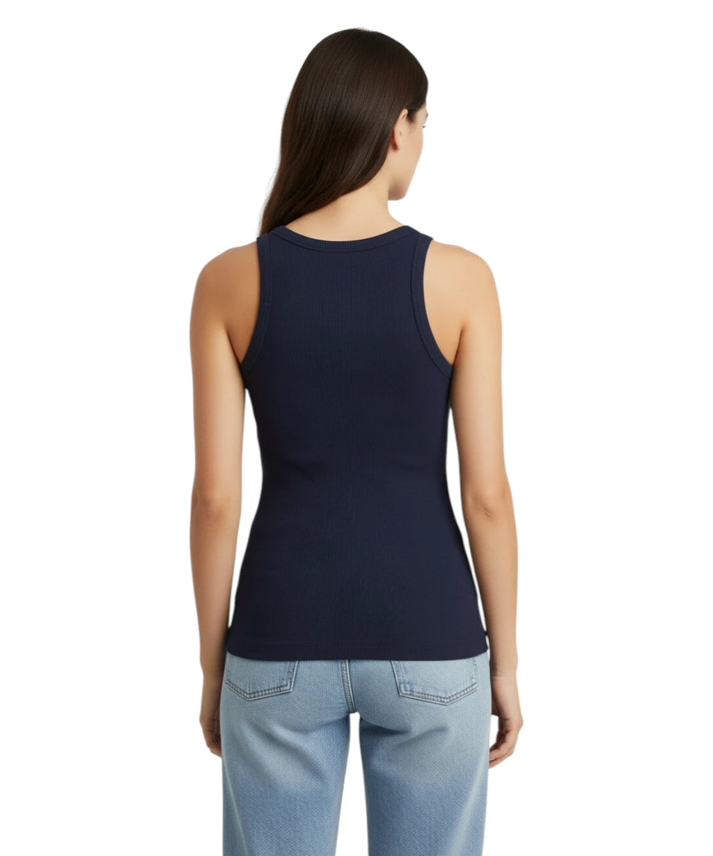 Canotta Pinko Blue Lagoon avec logo élégant