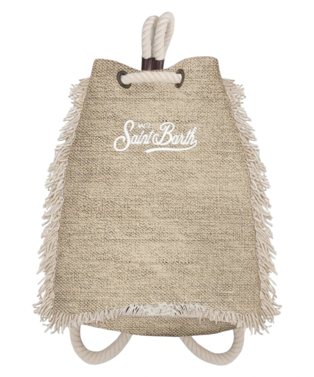 Sac à dos MC2 Saint Barth en lin avec logo