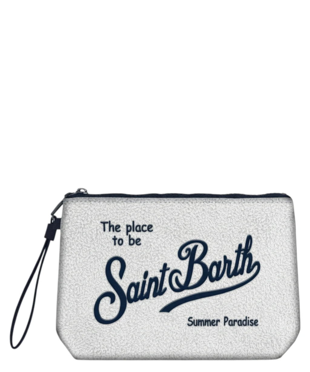Pochette Aline en éponge avec logo MC2 Saint Barth
