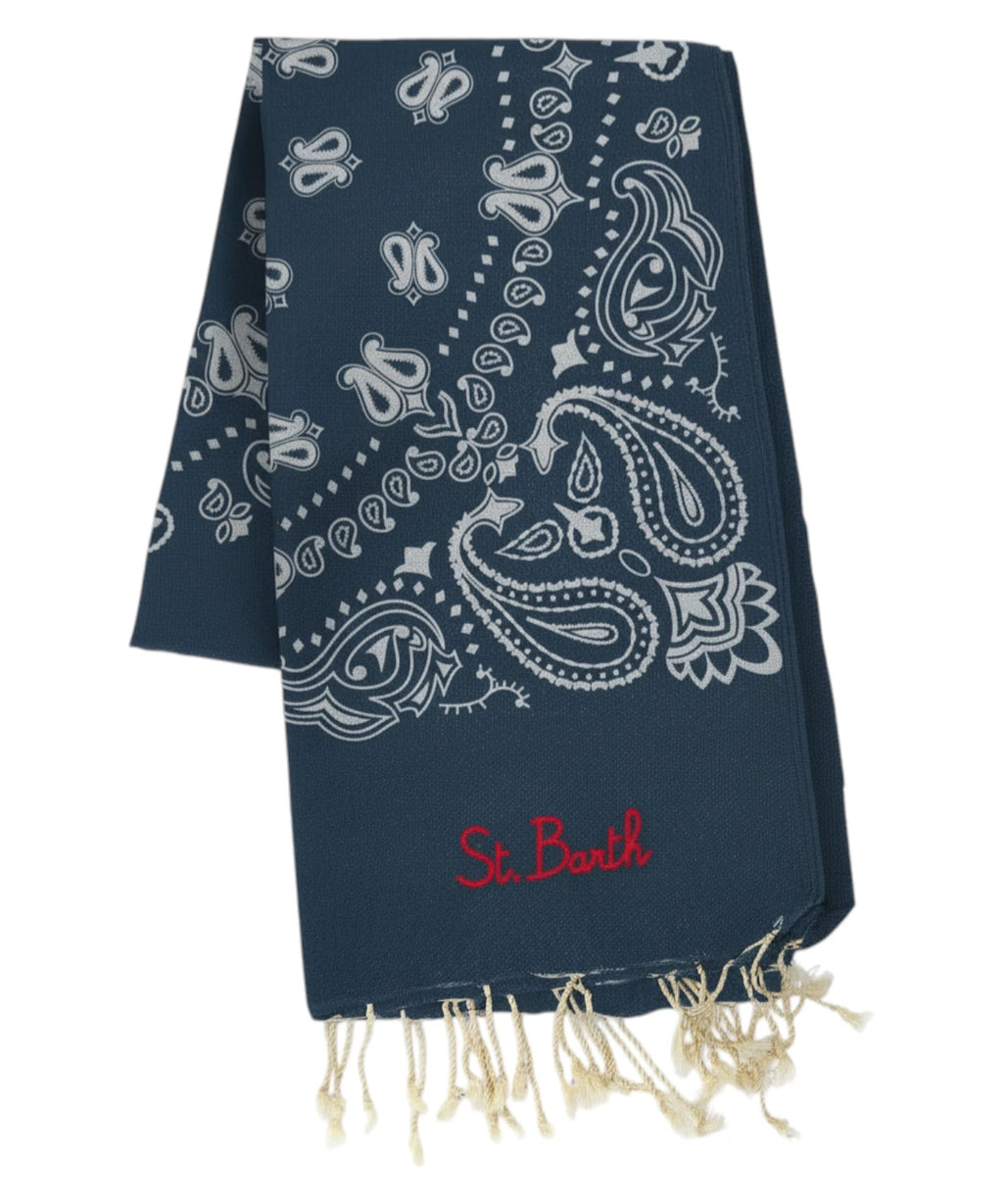 Telo Mare Bandana MC2 Saint Barth avec Franges et Logo
