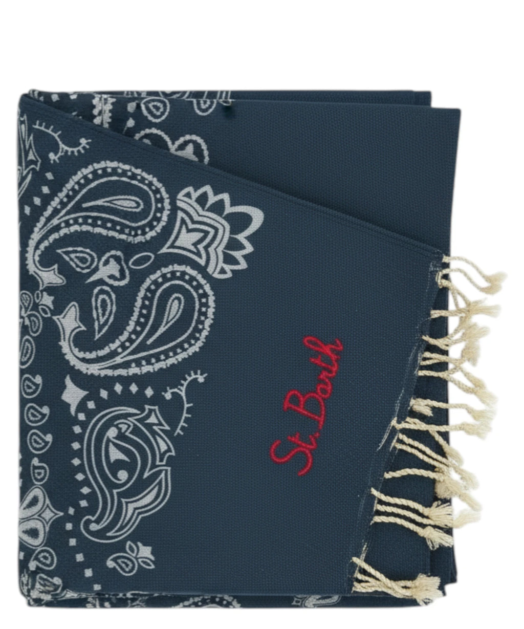 Telo Mare Bandana MC2 Saint Barth avec Franges et Logo