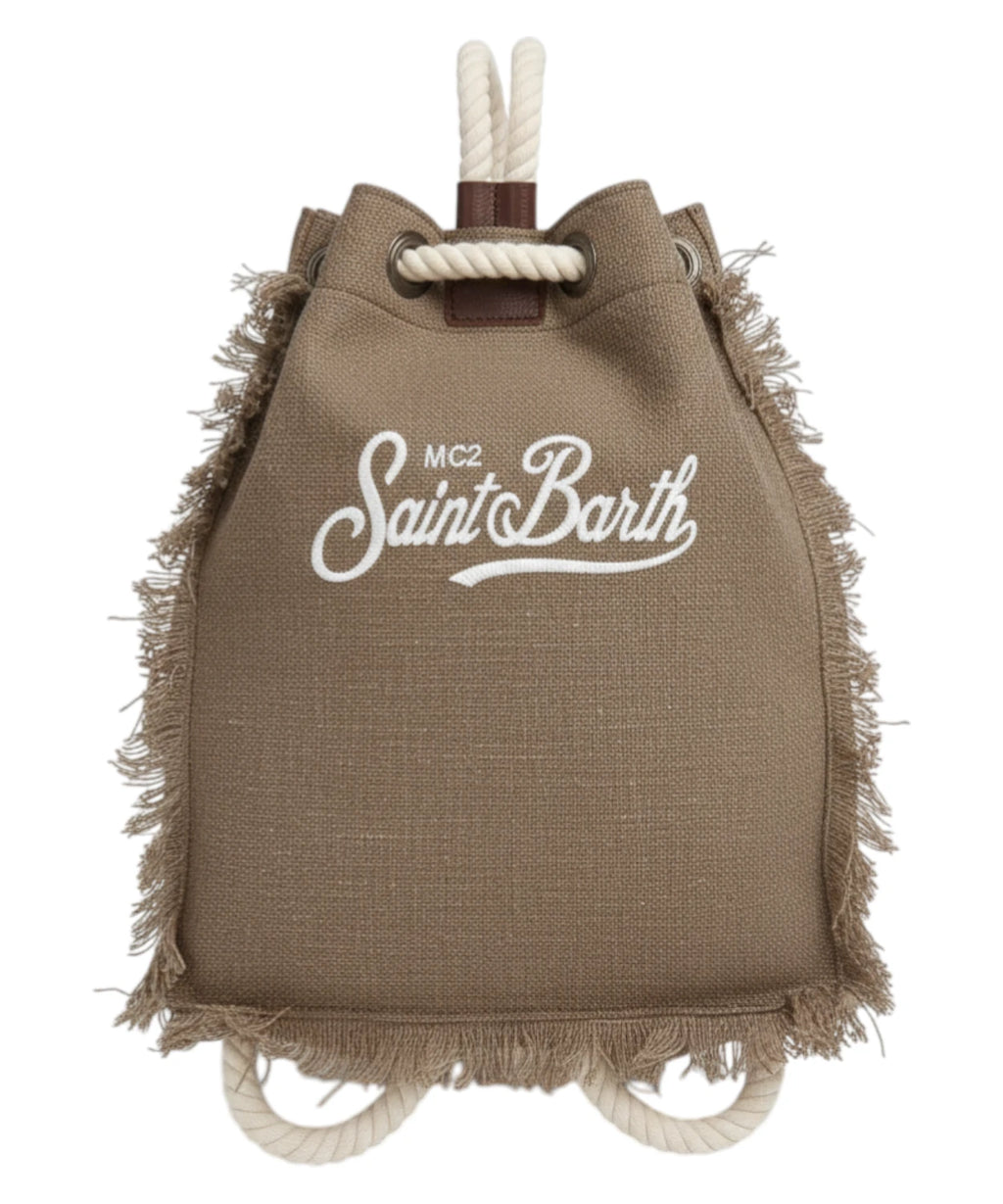 Sac à dos MC2 Saint Barth en lin avec logo