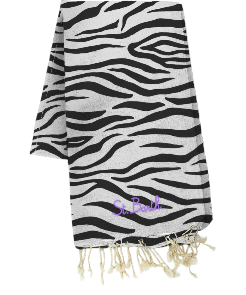 Telo Mare MC2 Saint Barth Animalier avec franges et logo