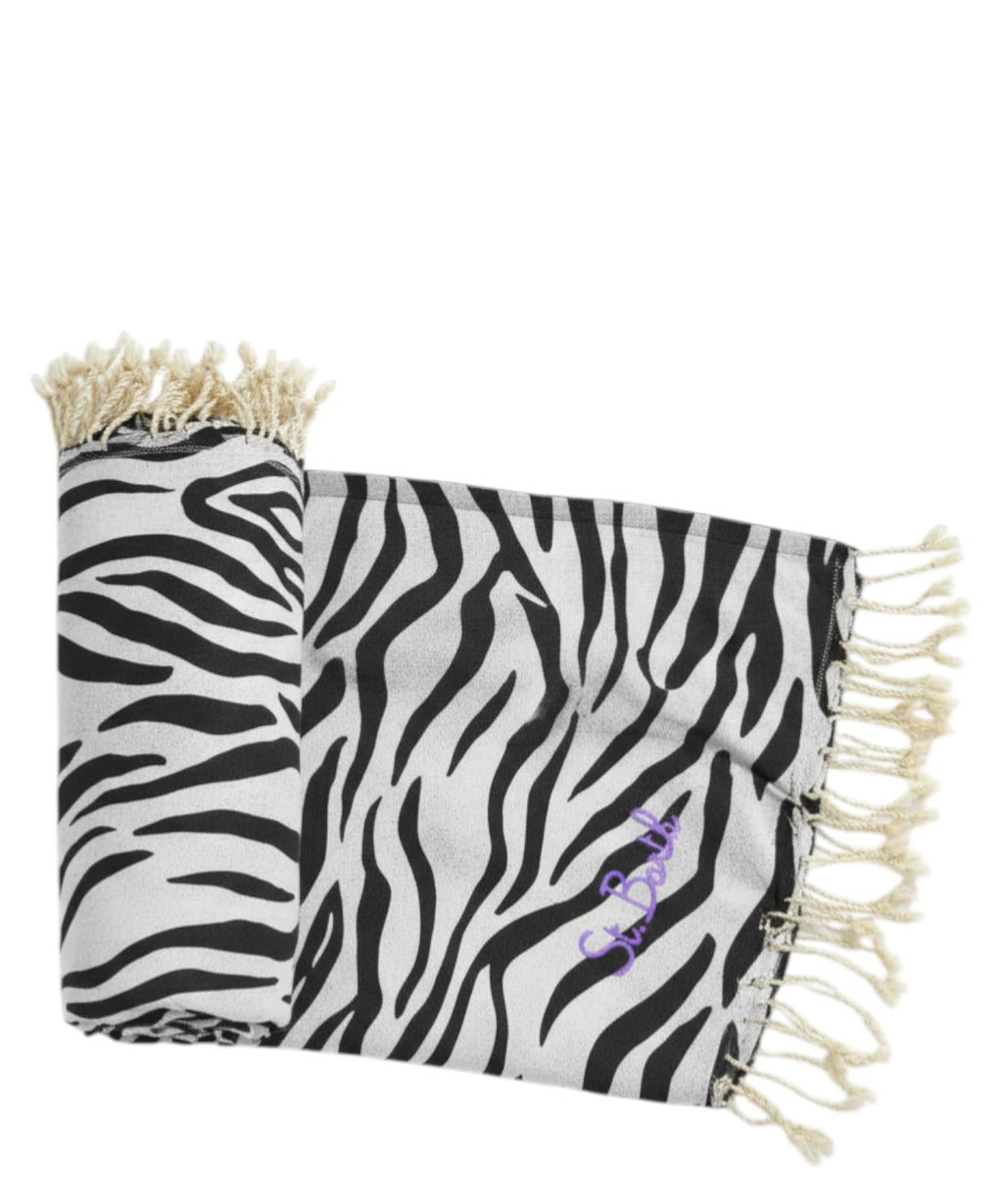 Telo Mare MC2 Saint Barth Animalier avec franges et logo