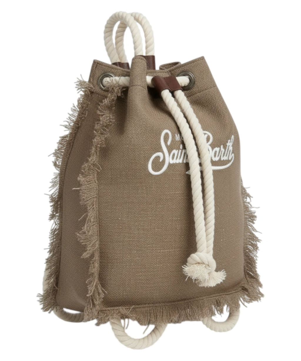 Sac à dos MC2 Saint Barth en lin avec logo