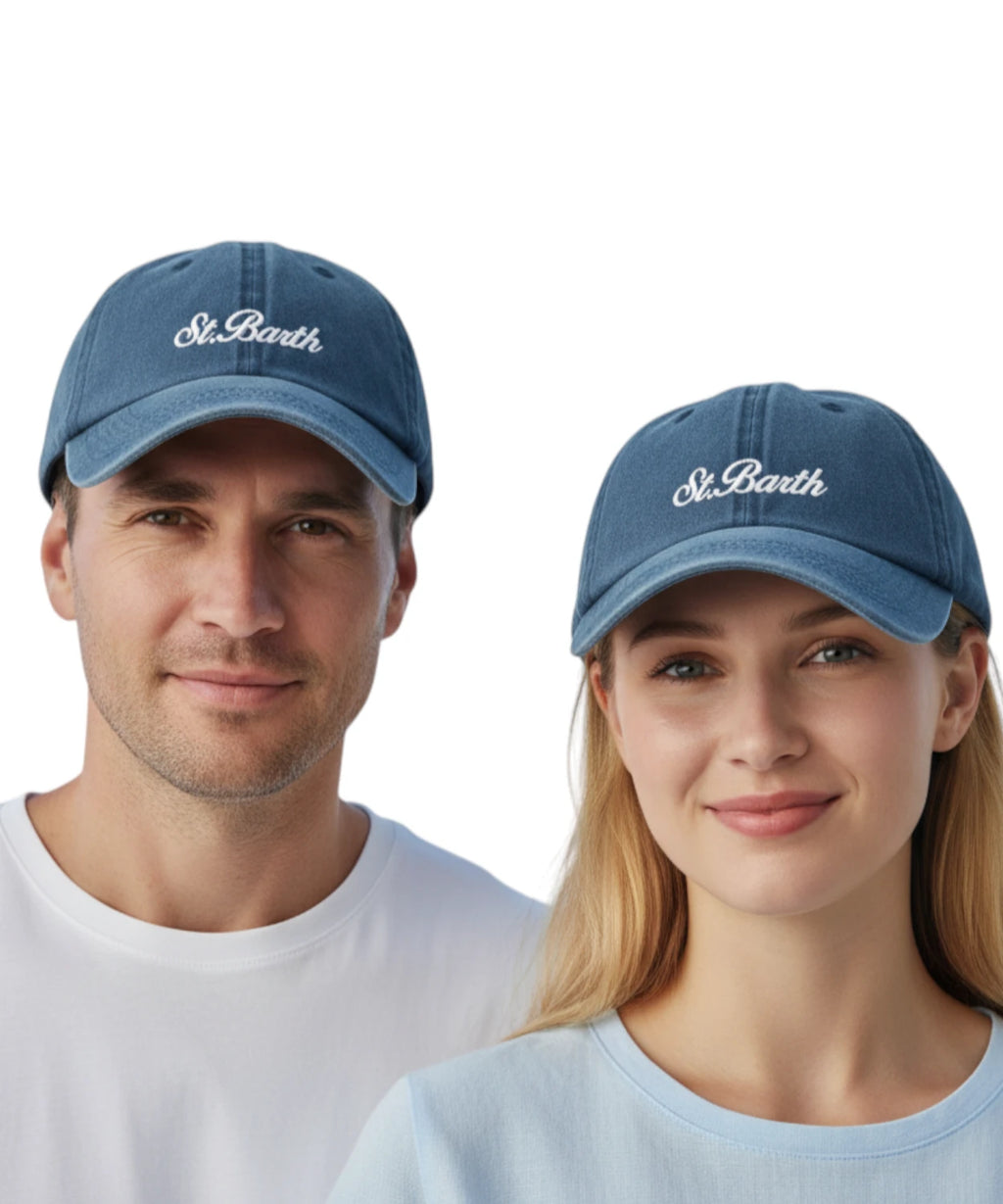 Casquette Denim MC2 Saint Barth avec Logo