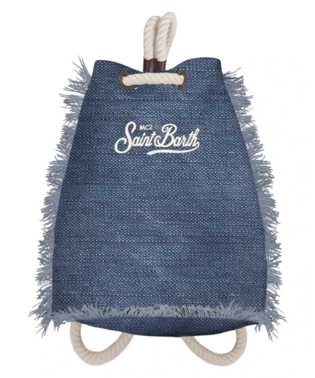 Sac à dos MC2 Saint Barth en lin avec logo
