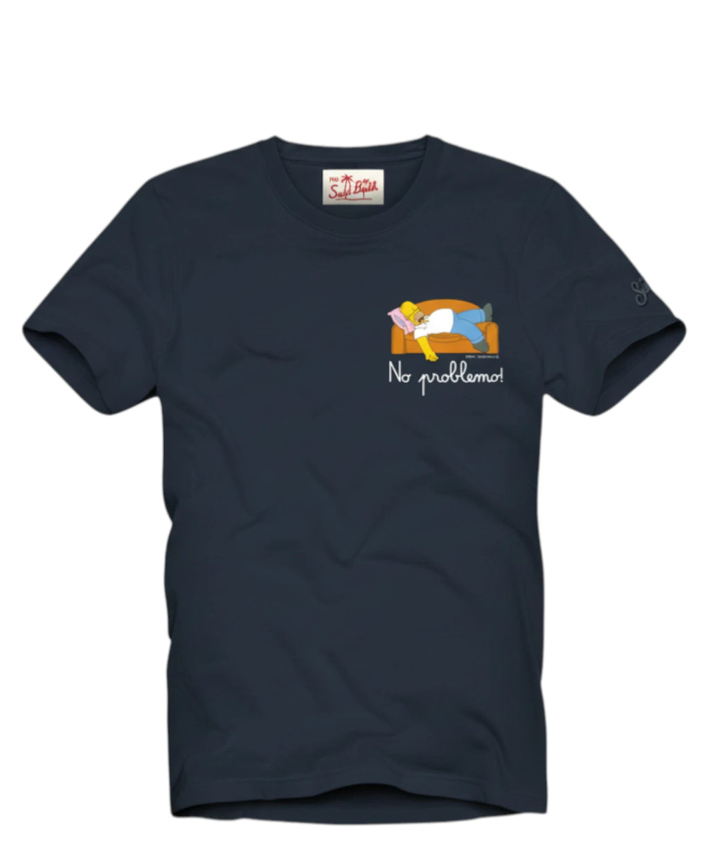 T-shirt homme Portofino MC2 Saint Barth avec broderie Simpson