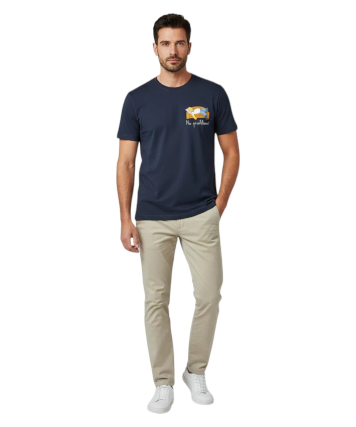 T-Shirt Uomo Portofino MC2 Saint Barth con Ricamo Simpson