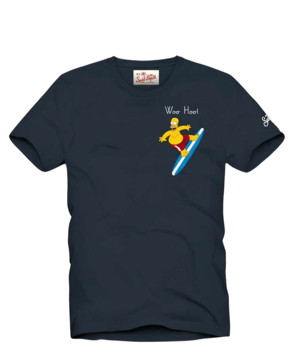 T-shirt homme Portofino MC2 Saint Barth avec broderie Simpson