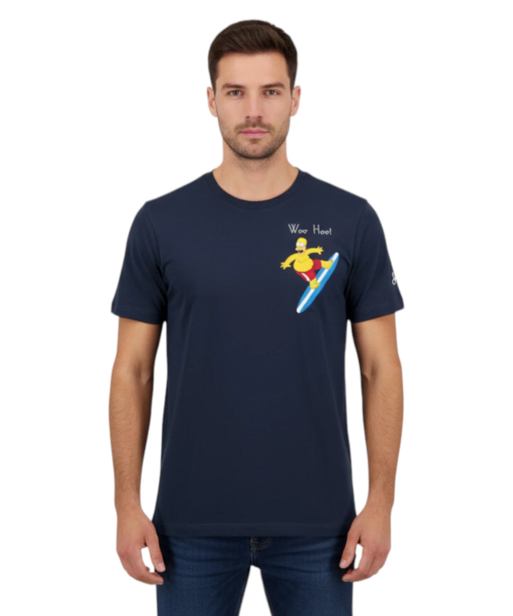 T-shirt homme Portofino MC2 Saint Barth avec broderie Simpson