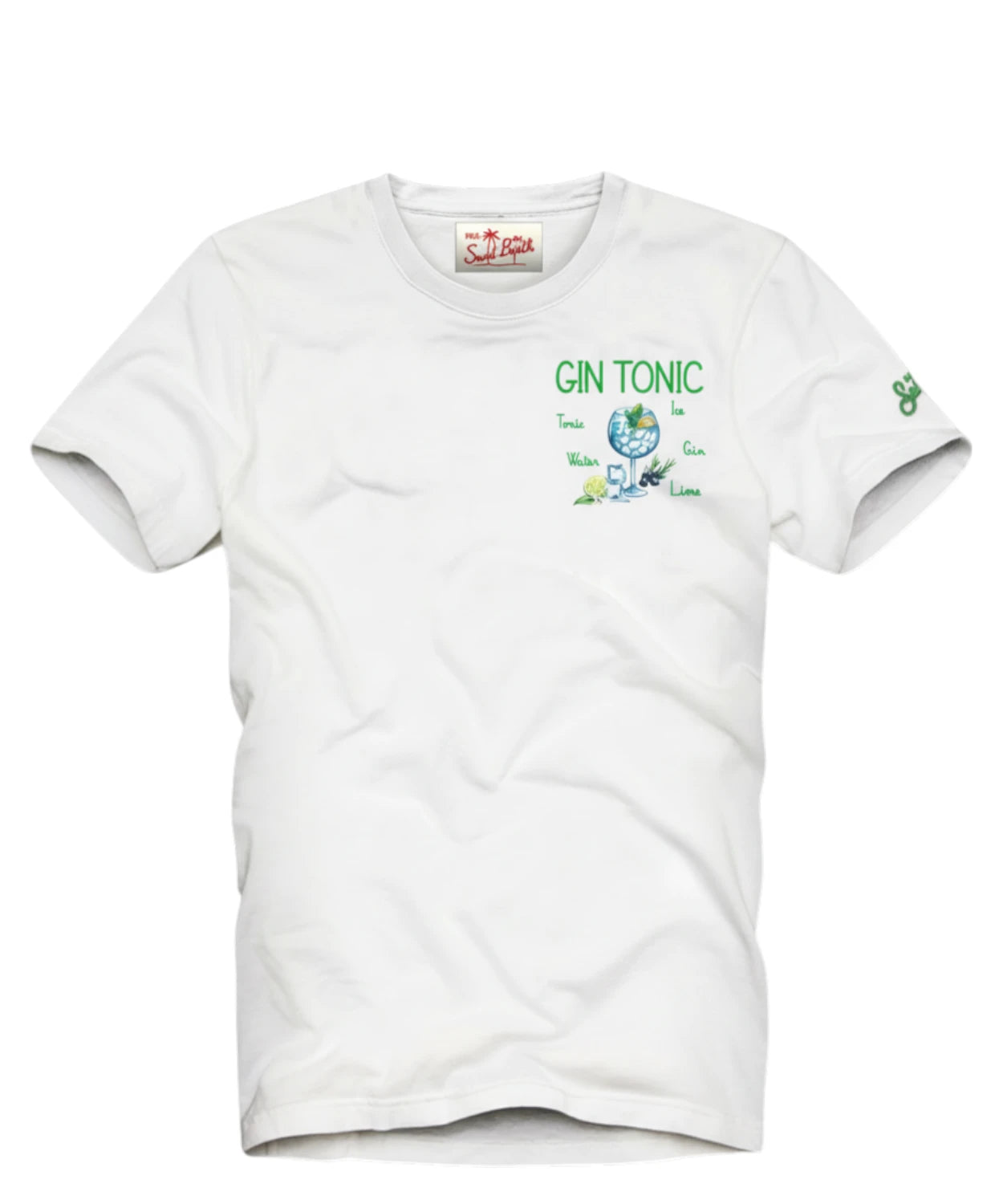 T-Shirt Uomo Portofino MC2 Saint Barth con Ricamo Gin Tonic