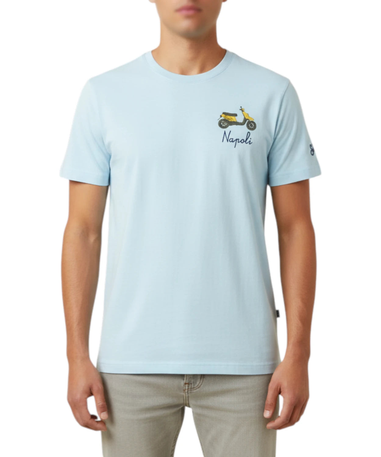 T-Shirt Uomo Portofino MC2 Saint Barth con Ricamo