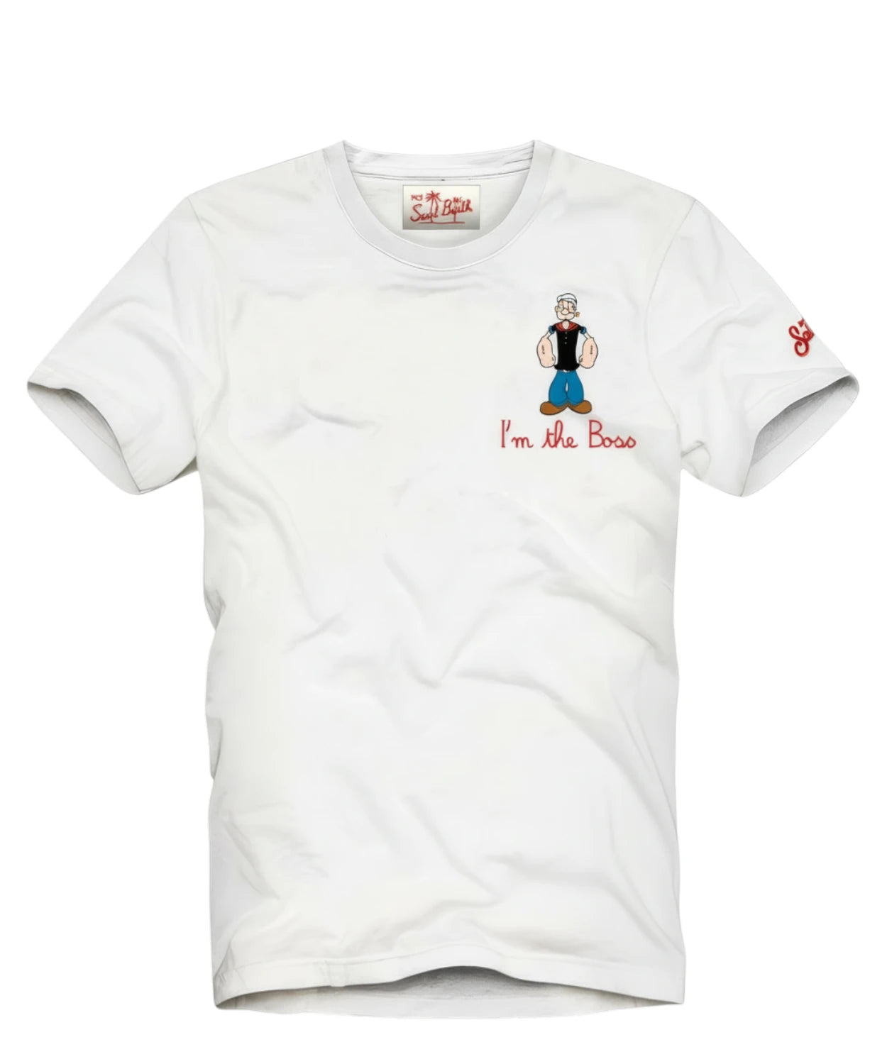 T-Shirt Uomo Portofino MC2 Saint Barth con Ricamo Popeye