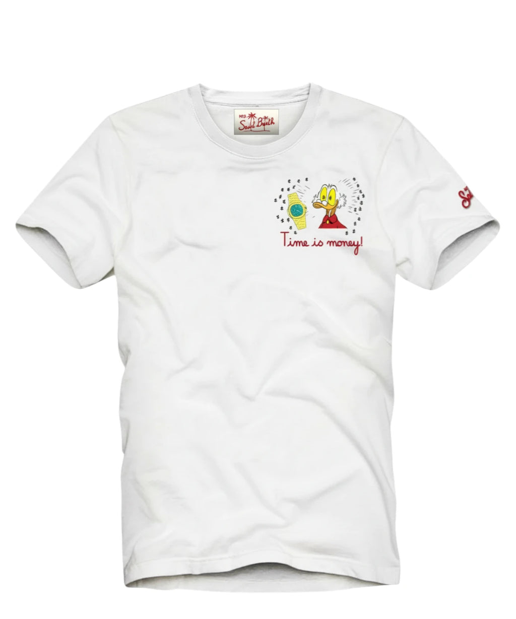 T-Shirt Uomo Portofino MC2 Saint Barth con Ricamo Scrooge