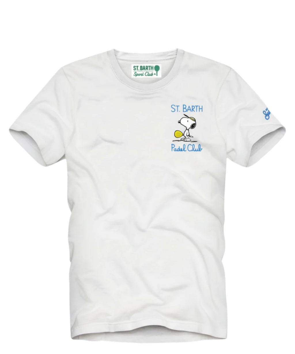T-shirt homme Portofino MC2 Saint Barth avec broderie Snoopy