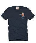 T-Shirt Uomo Portofino con Ricamo Aperol