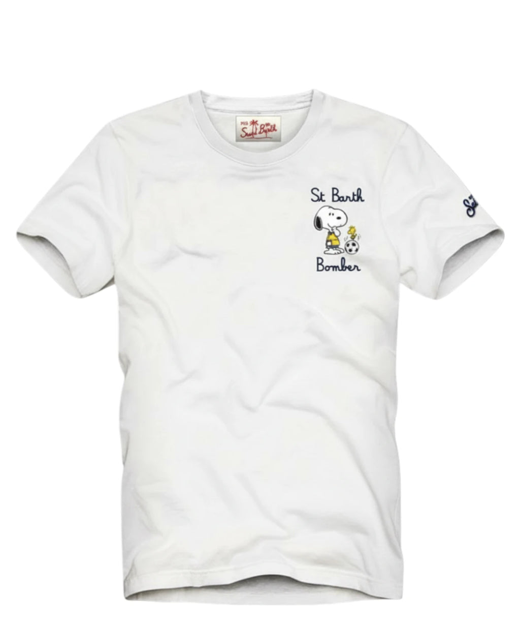 T-shirt homme Portofino MC2 Saint Barth avec broderie Snoopy