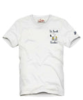 T-Shirt Uomo Portofino MC2 Saint Barth con Ricamo Snoopy