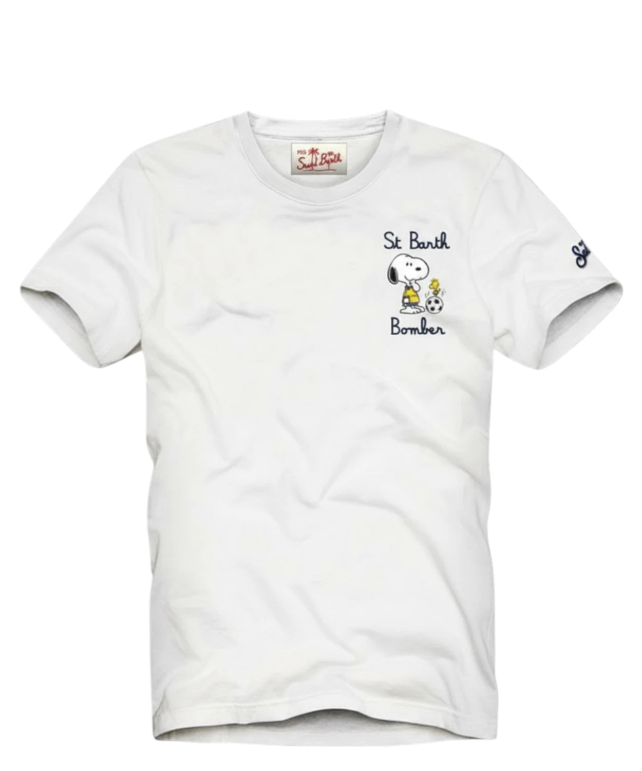 T-Shirt Uomo Portofino MC2 Saint Barth con Ricamo Snoopy