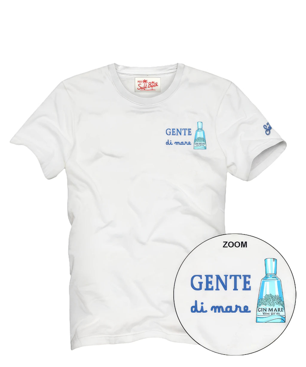 T-shirt Homme MC2 Saint Barth Portofino avec Broderie