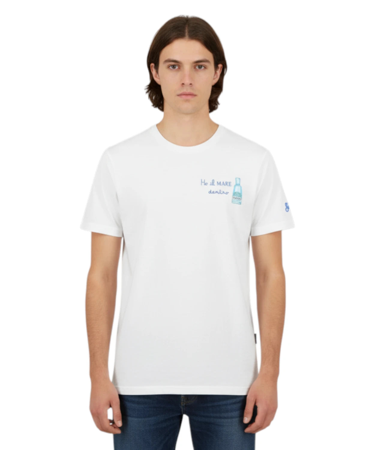 T-Shirt Uomo Portofino con Ricamo MC2 Saint Barth