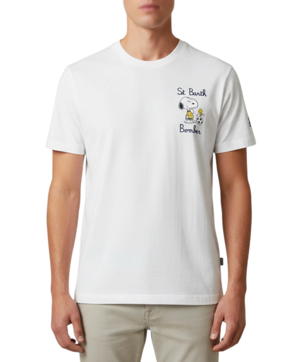 T-shirt homme Portofino MC2 Saint Barth avec broderie Snoopy
