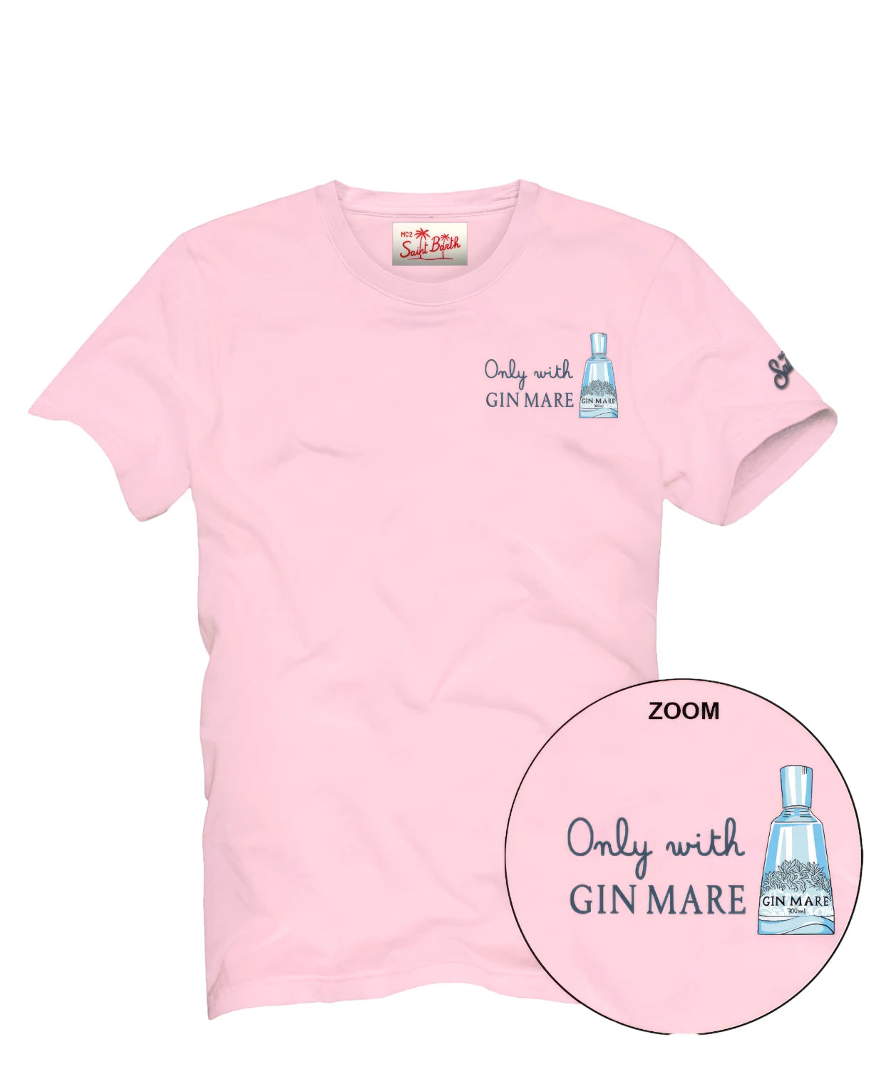 T-Shirt Uomo Portofino con Ricamo MC2 Saint Barth