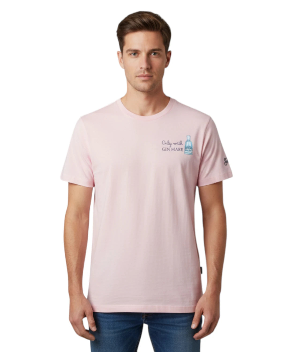 T-Shirt Uomo Portofino con Ricamo MC2 Saint Barth