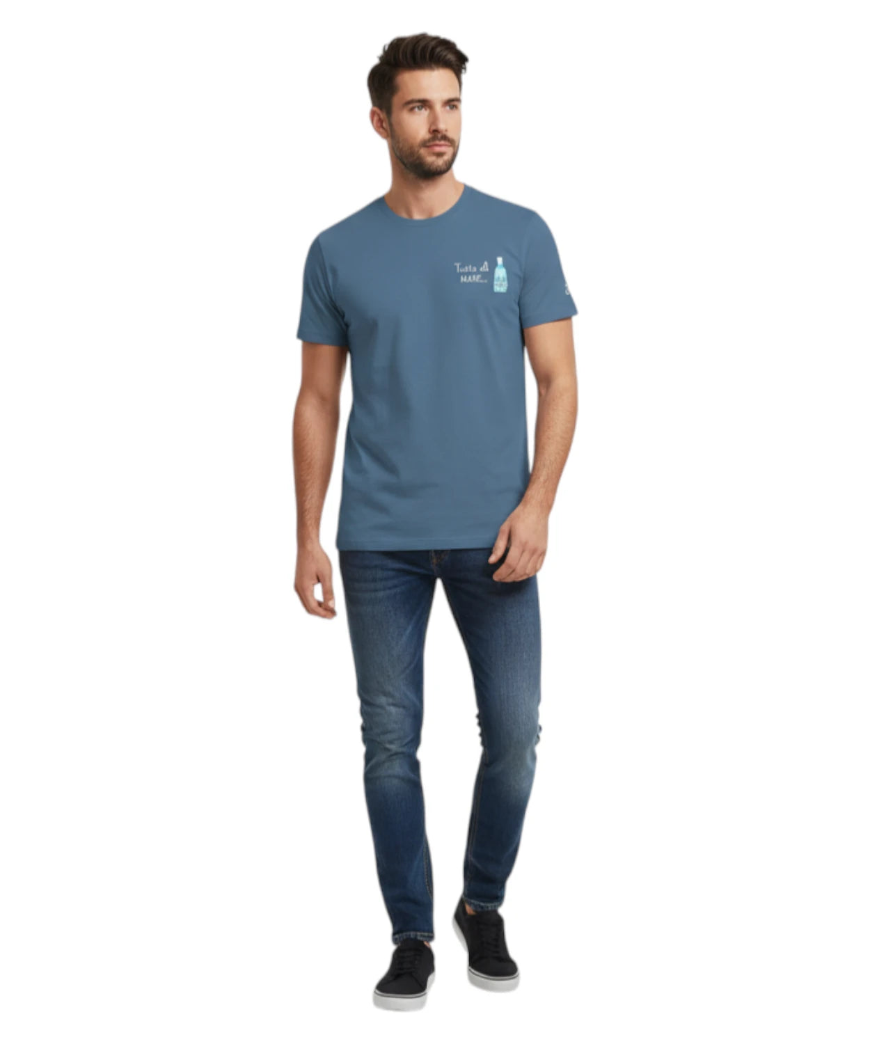 T-Shirt Uomo Portofino con Ricamo MC2 Saint Barth