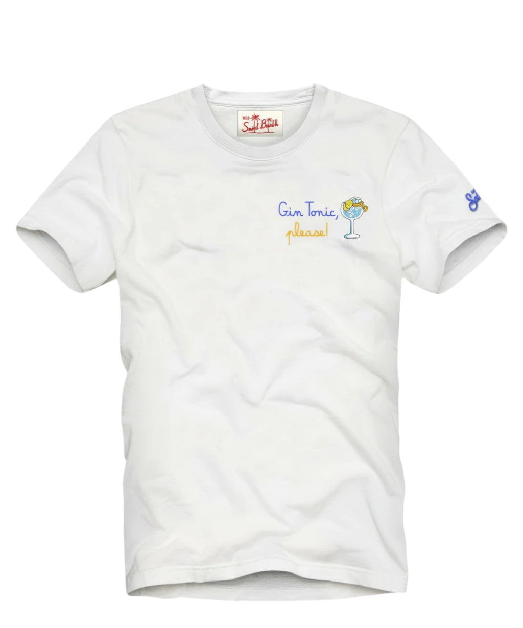 T-shirt homme Portofino avec broderie Gin Tonic MC2 Saint Barth