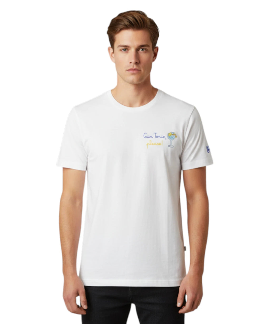T-shirt homme Portofino avec broderie Gin Tonic MC2 Saint Barth