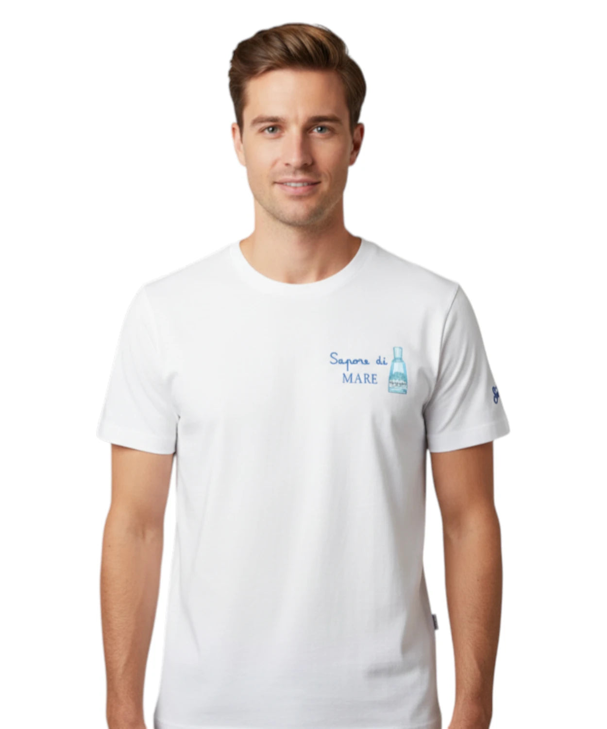T-Shirt Uomo Portofino con Ricamo Sapore di Mare MC2 Saint Barth