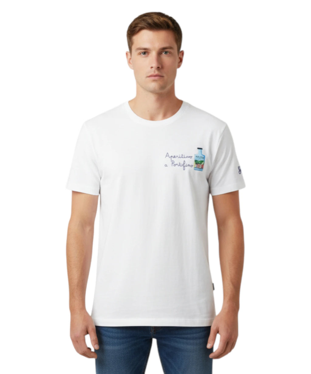 T-shirt homme Portofino avec broderie Aperitivo Saint Barth