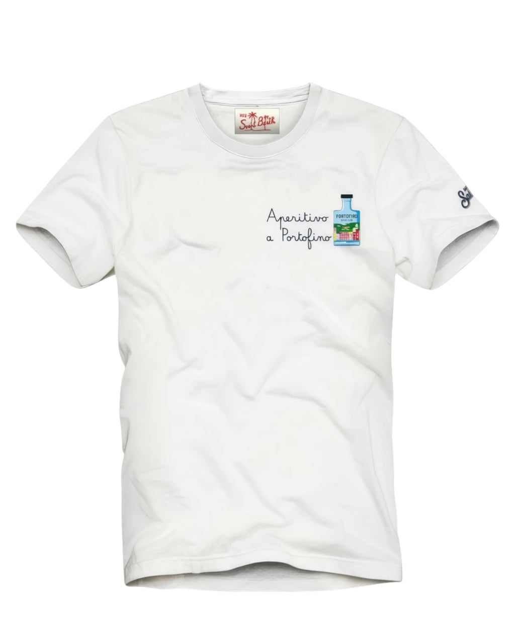 T-shirt homme Portofino avec broderie Aperitivo Saint Barth