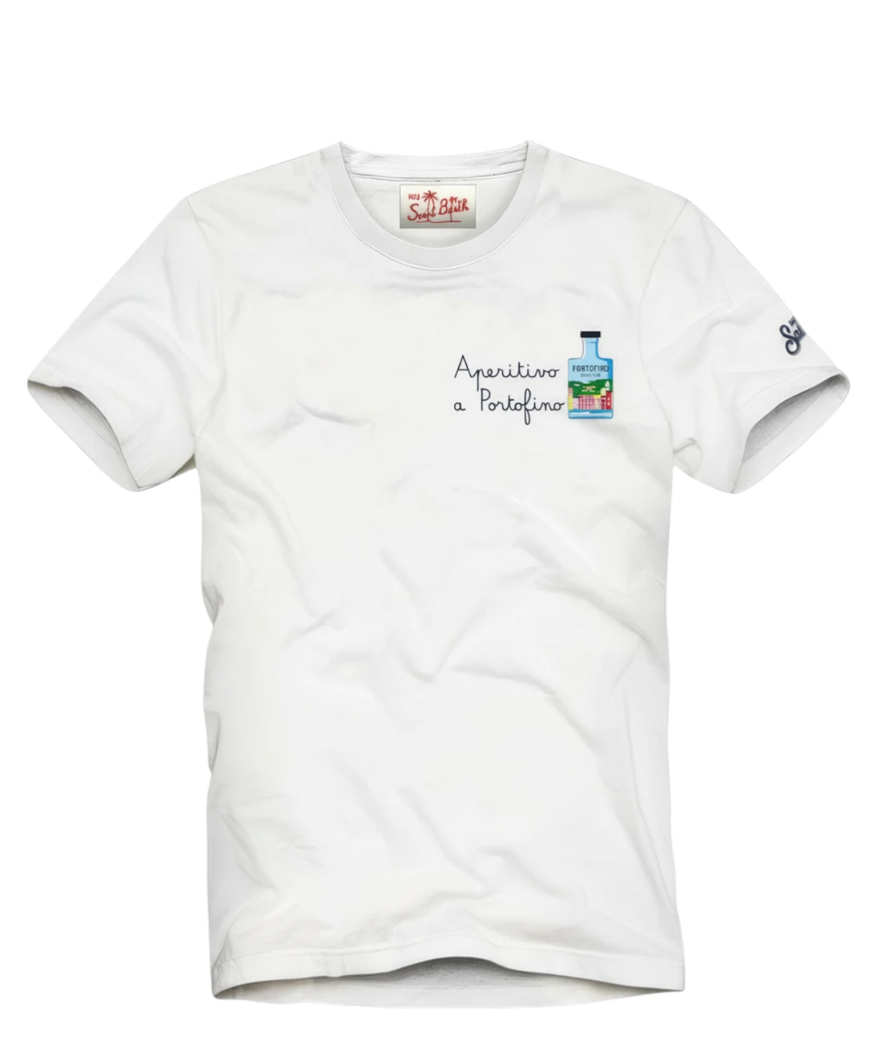 T-Shirt Uomo Portofino con Ricamo Aperitivo Saint Barth