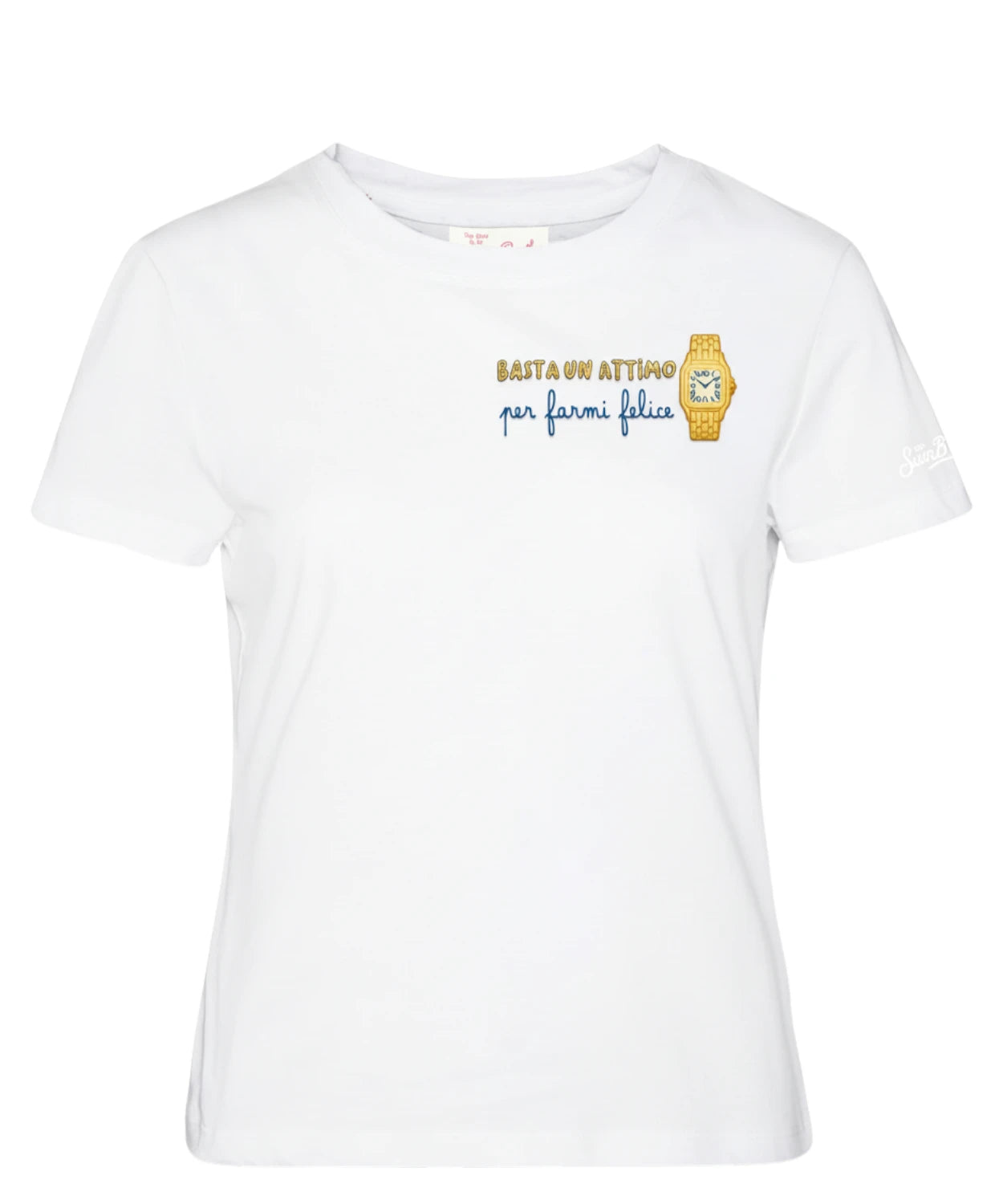 T-shirt Emilie MC2 Saint Barth avec broderie Basta un Attimo