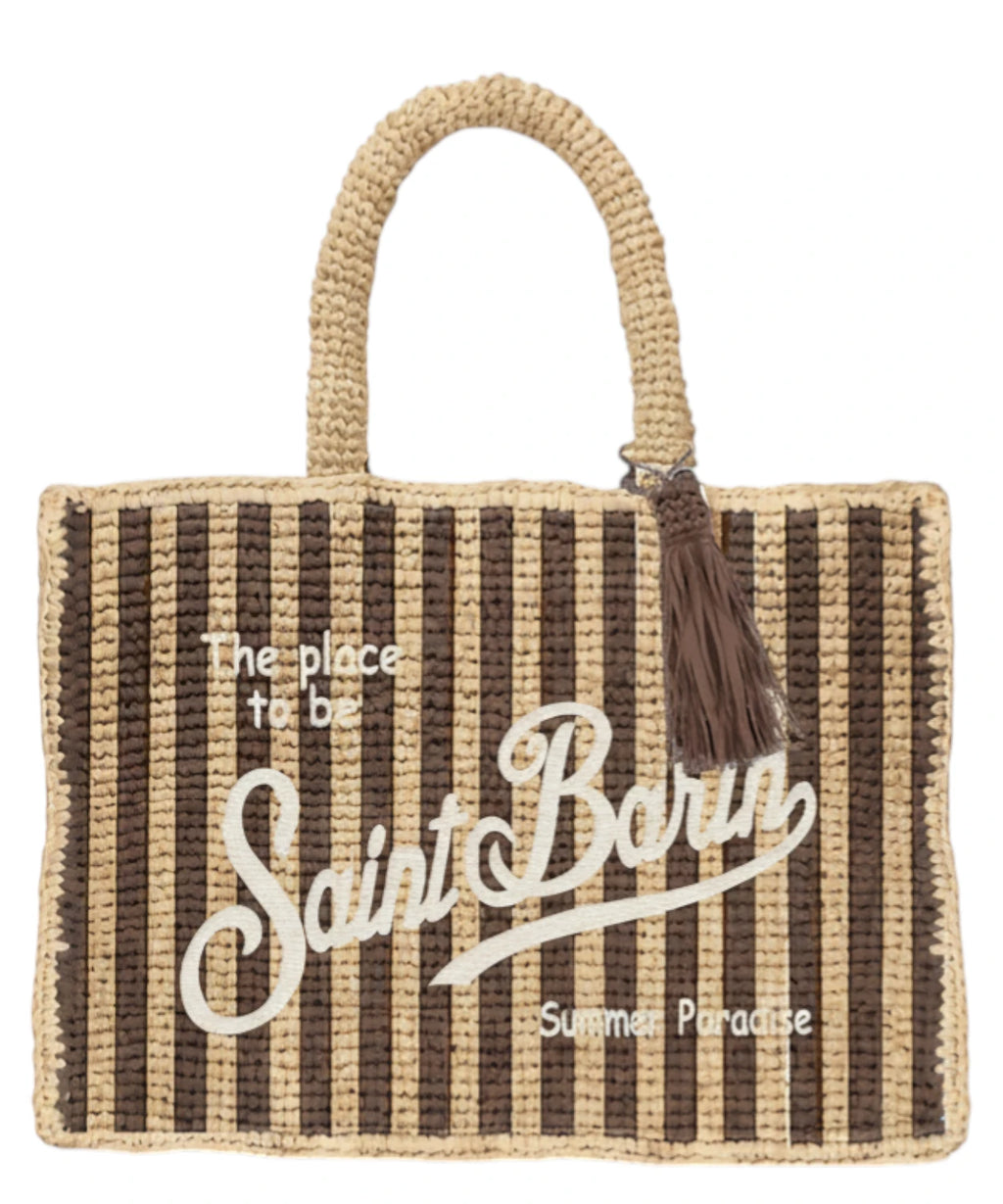 MC2 Saint Barth Vanity Stripes sac d'été en raphia